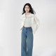 Patner Spring New Women's Camel Velvet Silk Coat Large Lapel Woolen Jacket Zipper Short Woolen Jacket