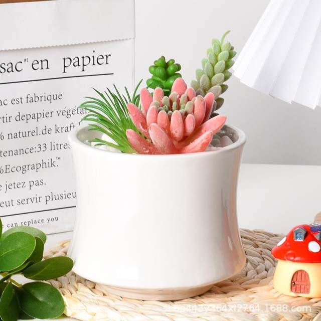 
New style ceramic flower pots simple white desktop ornaments plant gardening pots succulent flower pots containers modern decoration