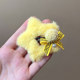 Su Xiaobei milky yellow star hair clip for women 2024 autumn and winter new style hair clip with side bangs and broken hair bb clip
