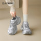 Daphne Silver Daddy Shoes Women's 2025 New Spring and Summer Shoes Thick Sole Heightening Lightweight Breathable Sneakers