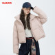 YAYA Duck Duck 2025 Winter New Casual Fashionable and Versatile Short Women's Solid Color Stand Collar Down Jacket