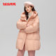 Duck Down Jacket Women's 2024 Autumn and Winter New Arrival Mid-Length Hooded Korean Fashion Thick Duck Down Warm Jacket S