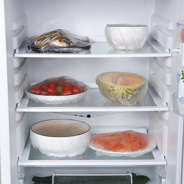 Thick plastic wrap cover fruit leftover vegetables stretch refrigerator cover economical elastic food grade special disposable
