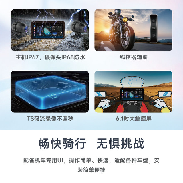 Breakthroughs applicable to Fo Sha 350 motorcycle driving recorder navigation smart vehicle shot screen M12PROM3 M8