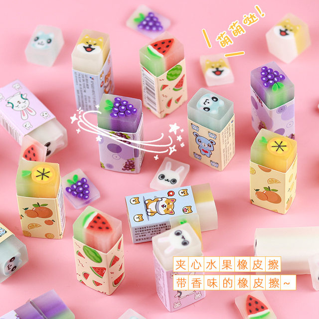 
Eraser fruit animal cartoon elementary school t-student special dandruff without clean first grade kindergarten like no trace