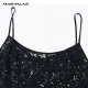 
Mandesey suspender lace dress for women 2025 summer new design French small black lace dress stacked