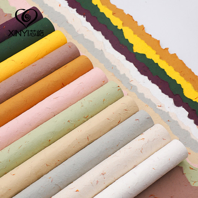 Xinyi Goddess Festival hand-pulled petals Dongba paper flowers wrapping paper bouquet packaging DIY material floral wrapping paper