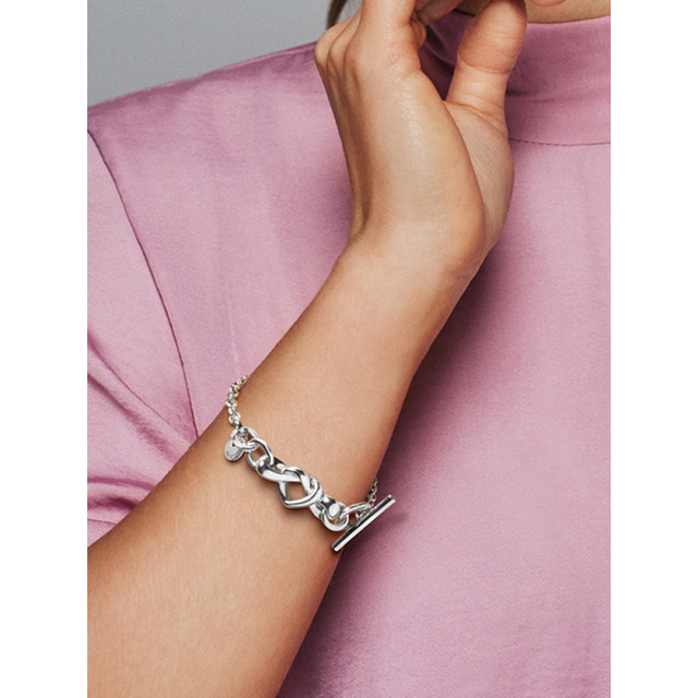 Pandora Pandora's heart intertwined bracelet knot heart love couple gift
