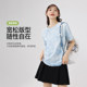 ZH Huili Goose Yellow Shoulder T-shirt 2025 Summer New Style All-match tie-dye fashionable loose short-sleeved women's top