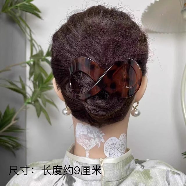Simple and versatile leopard print 8-shaped hair clip on the back of the head without hurting the head duckbill clip matte hair clip hair clip hair clip