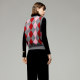 Yanyu V -neck sweater Women's winter 2023 new contrasting top temperament, commute vest vest velocity sweater

