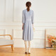 White Deer temperament, commuting OL wind shirt skirt 2025 spring long sleeves led the dress in the dress in the dress