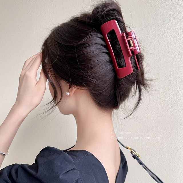 Soft silicone shark clip, safe and non-colliding, head grabber, women's high-end 2025 new back head hair clip headgear