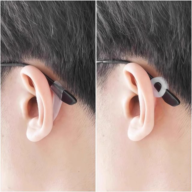 Anti-fall glasses anti-slip cover artifact silicone fixing ear hook support children anti-fall eyes frame leg hook hook clamp drag