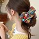 Rainbow plaid large intestine hair circle women's 2025 new high-end bun hair tie hair rubber band hair tie hair accessories