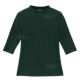 Black 7-quarter sleeve top T-shirt mid-collar half-v turtleneck base shirt fashionable large size slim mid-sleeved pure cotton T-shirt for women
