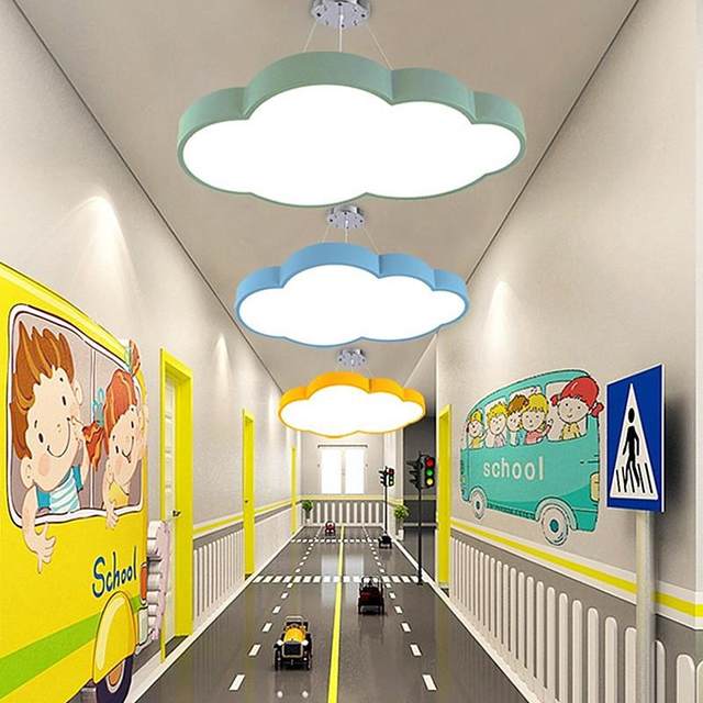Kindergarten cartoon chandelier Sunshine Nebula Style Style Classroom Plowal Hall Mother and baby shop Children's ceiling lamp
