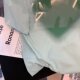 Pure cotton bag collar green love printed short -sleeved girl summer loose and leisure versatile fresh sweet mid -sleeved top female
