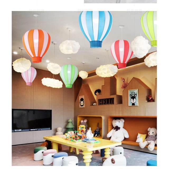
Yunduo Lamp Kindergarten Cotton Lamp Mother and Baby Store Beauty Shop Window Chandelier Children's Room Amusement Park Hot Air Balloon Lamp
