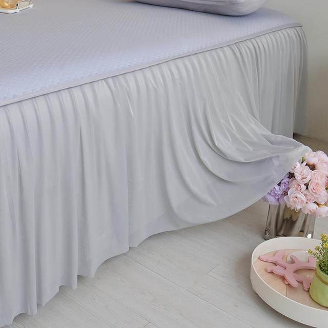 
Category a maternal and infant grade bed skirt style ice silk mat 2025 new washed ice bean three-piece set summer air-conditioned soft mat