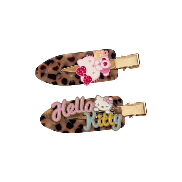 
Korean leopard print KT cat hair clip spatula clip cute girl heart bang clip side clip without mark clip