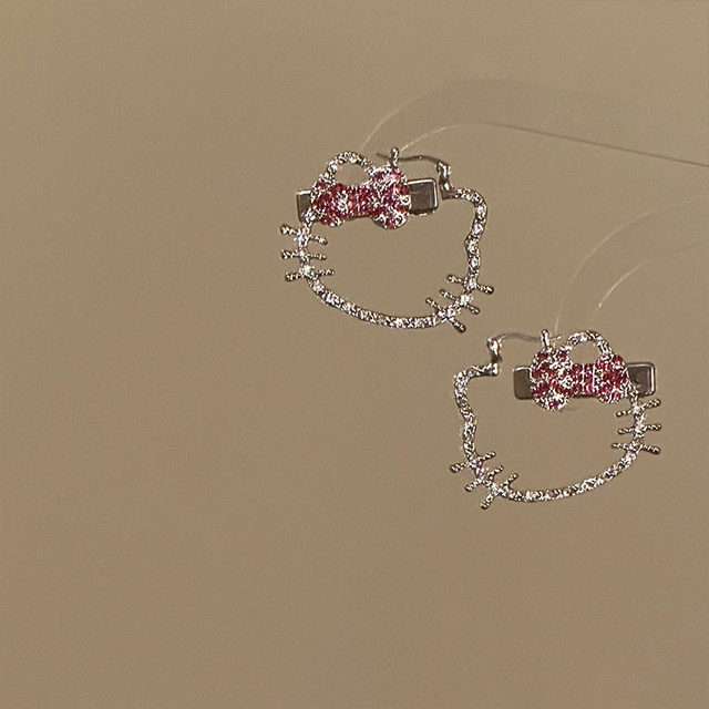 
Sweet rhinestone kt cat hairpin cute hairpin side clip hair accessories side clip hairpin new