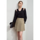 AMII2025 Chun Shimp Simple Simple Polying Casual Casual A -Shadow Symmetric Skirt Slugs Woven No Bullet Skirt

