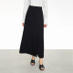 Amii2025 Spring New Commuter Intellectual and Versatile High-Slit A-line Skirt Skirt Women's Slim Black Skirt
