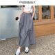 Mark Waffe white skirt for women 2025 new loose and slim A-line mid-length sweet and elegant skirt