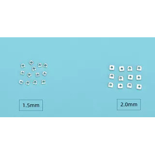 Pure silver 999 broken silver necklace bead spacer gold-plated broken silver handmade square bracelet beaded DIY jewelry accessories