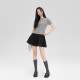 
SEBICOA lettering French retro floral skirt + elastic waist cake fluffy skirt