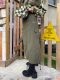 MoodBerry American retro design sense drawstring high waist skirt for women loose pocket work midi skirt
