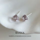 Purple crystal earrings for women, simple, light luxury, high-end sterling silver needle earrings unique personality temperament beautiful earrings