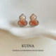 New crystal gourd earrings for women, unique light luxury design, metaphysics and wealth earrings, high-end ear jewelry