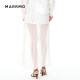 MARRMO/Ma Qian 2025 summer new versatile perspective mesh spliced ​​denim skirt