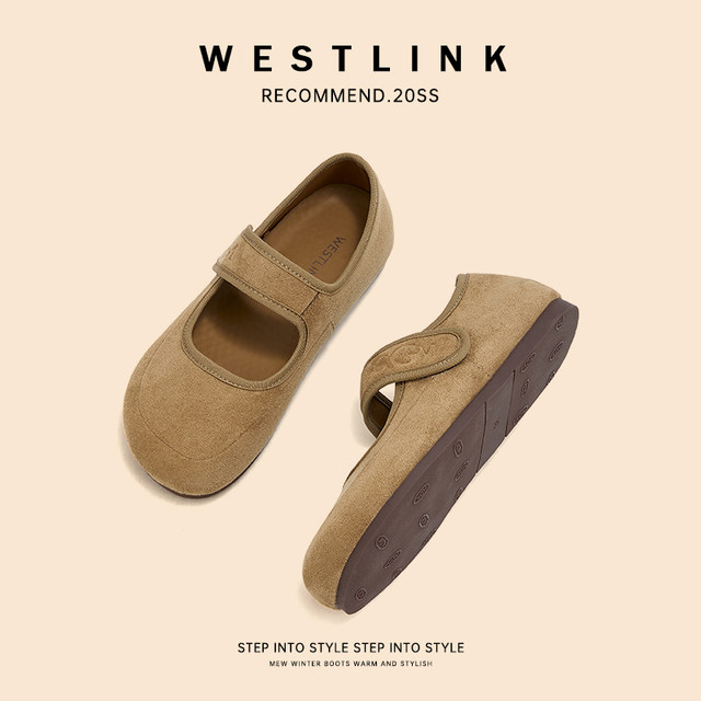 Xiyu Birkenmarie Jane shoes for women 2025 summer new French casual Velcro single shoes flat shallow mouth women's shoes