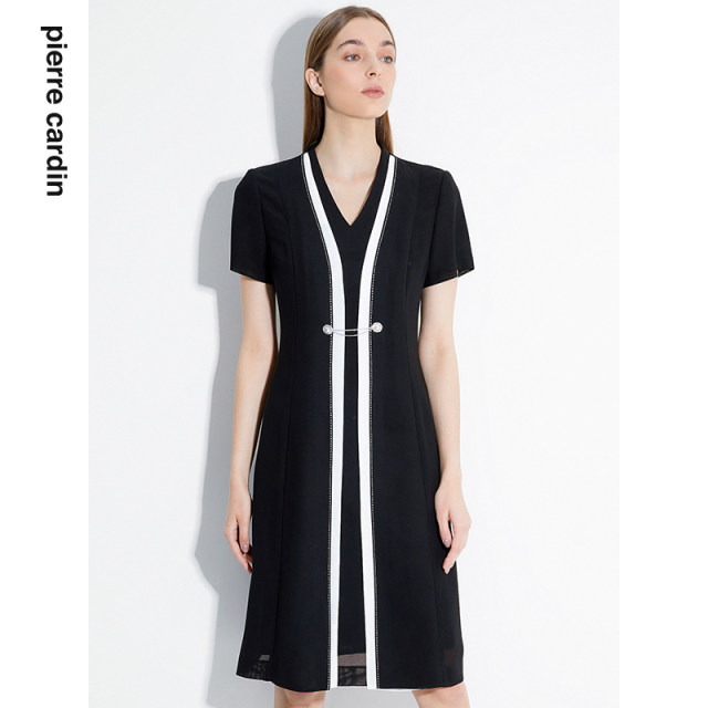 Summer OL style professional commuting short-sleeved dress