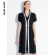 Summer OL style professional commuting short-sleeved dress