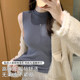 
Comes with chest pad 2025 winter new style daily commuting versatile bra-free all-in-one small stand-up collar vest