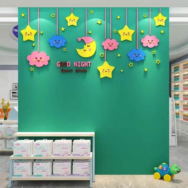 Mother and baby store cashier room decorations hanging paintings layout background culture mommy cabin wall stickers confinement center
