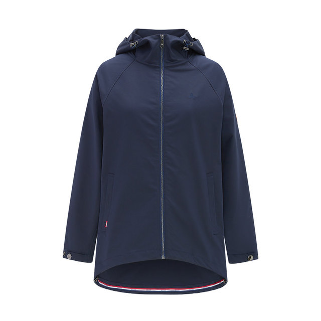 Navigare Italian small sailing commuter windbreaker for women 25 new mid-length hooded jacket loose jacket