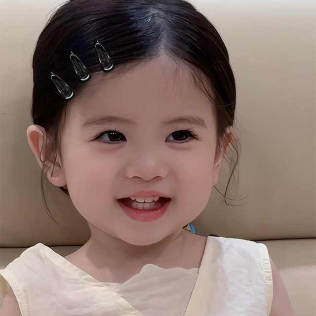 Water drop bb clip black mini hair clip side clip children's broken hair arrangement artifact forehead bangs clip hair clip