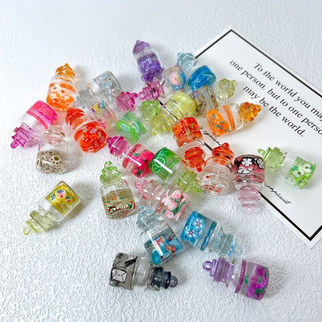 Luminous glass Ala bottle mini wishing bottle ultra small drift bottle diy jewelry accessories pendant small bottle accessories