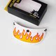 
fireriders retro helmet brim flame plaid cartoon personality visor duck tongue motorcycle decoration