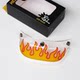 
fireriders retro helmet brim flame plaid cartoon personality visor duck tongue motorcycle decoration