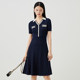 Yingzhishang outlet workplace dress summer new thin short-sleeved polo neck high waist mid-length knitted skirt for women