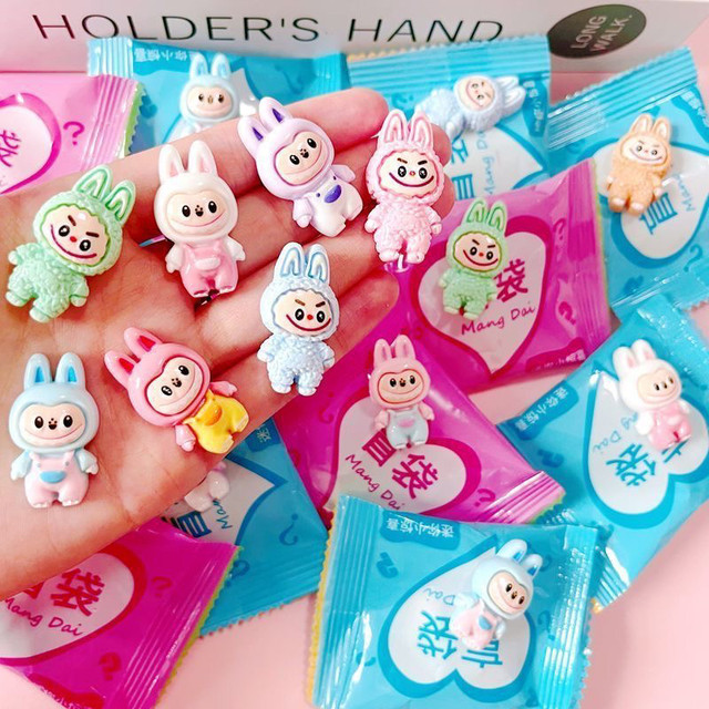 Labubu solid color luminous blind bag new mini ornament blind box boy and girl toys small gift elementary school students gift