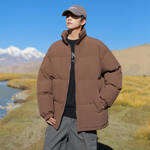 Just Ordinary 2025 New Winter Casual Solid Color Stand Collar Cotton Coat Warm Thickened Cotton Coat Jacket