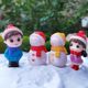 
Micro landscape snow scene couple snowman creative handmade trinkets Christmas bauble DIY decoration small ornaments gifts