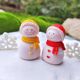 
Micro landscape snow scene couple snowman creative handmade trinkets Christmas bauble DIY decoration small ornaments gifts